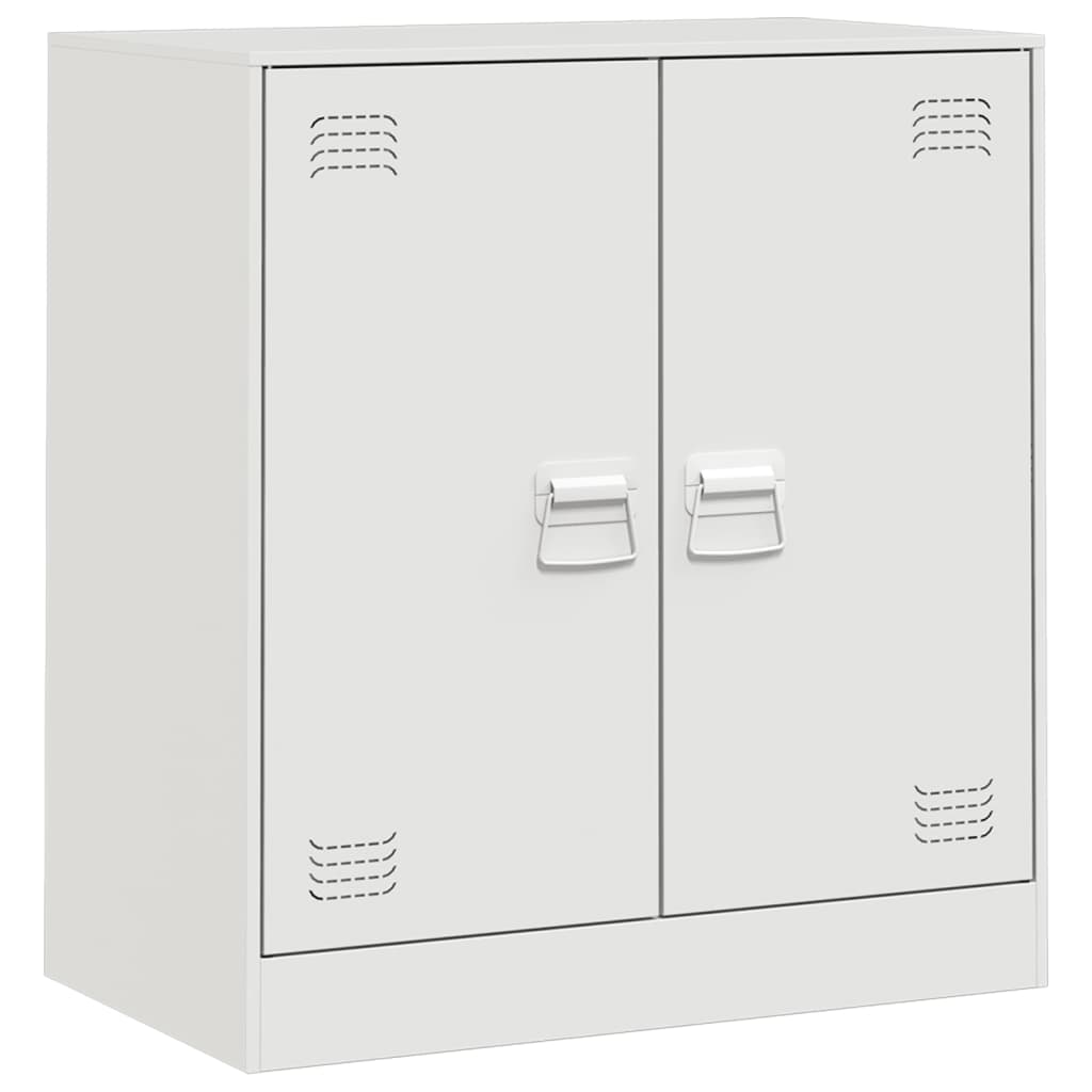 Skjenk hvit 67x39x73 cm stål