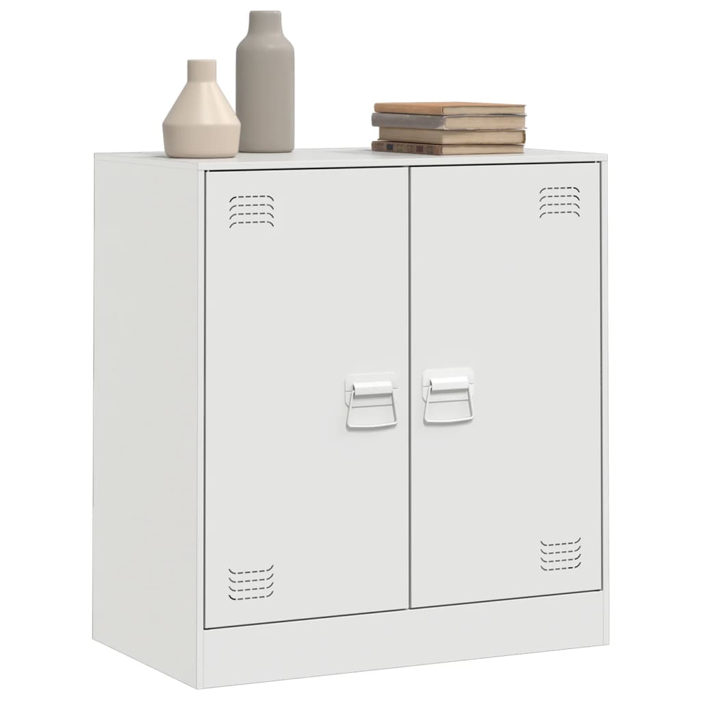 Skjenk hvit 67x39x73 cm stål