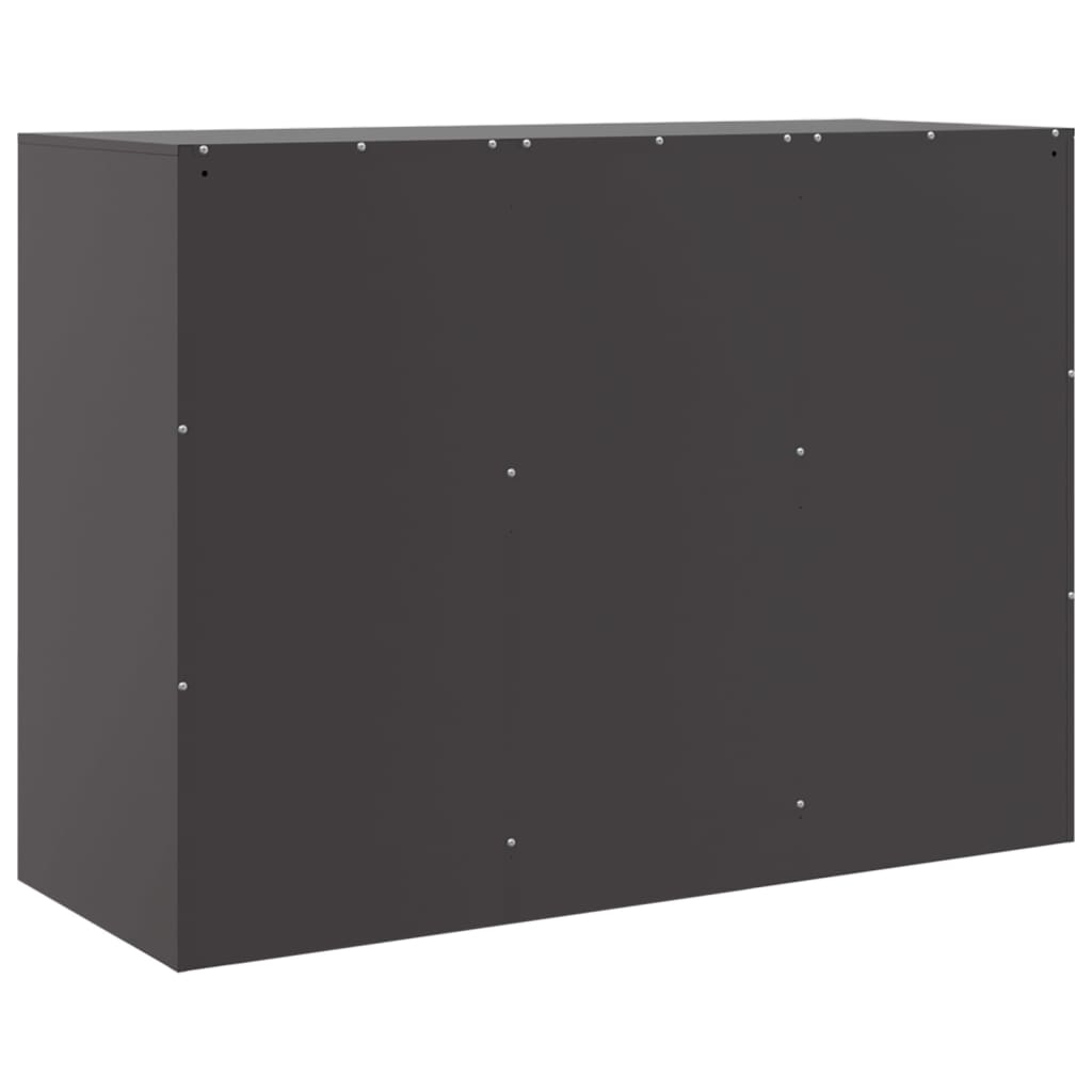 Skjenk svart 99x39x73 cm stål