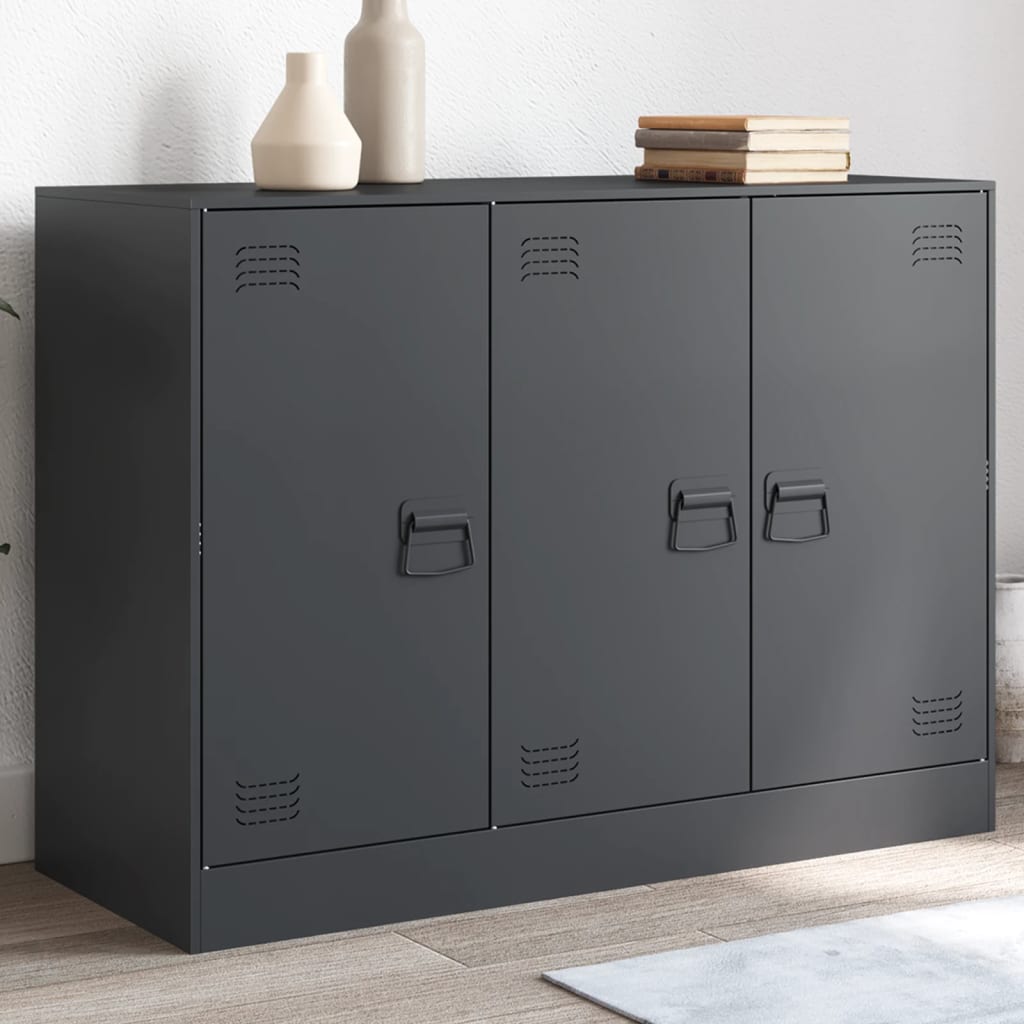 Skjenk antrasitt 99x39x73 cm stål