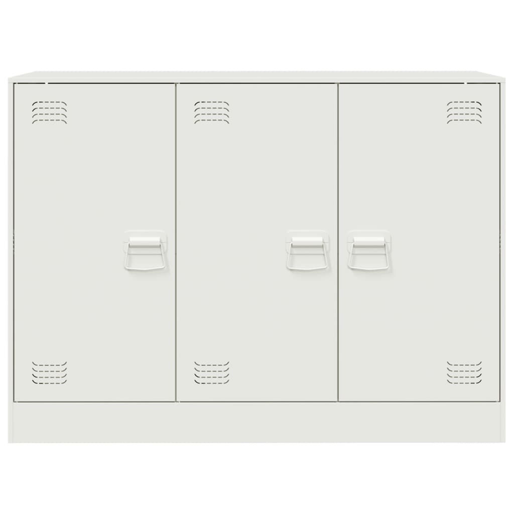 Skjenk hvit 99x39x73 cm stål
