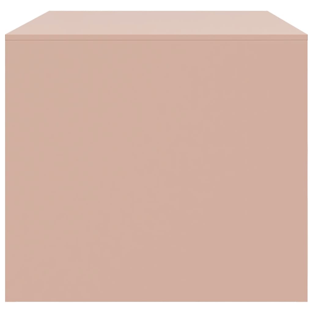 Salongbord rosa 67x50x44 cm stål