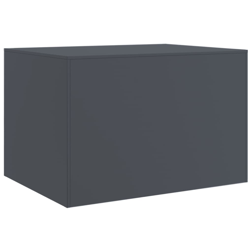 Salongbord antrasitt 67x50x44 cm stål