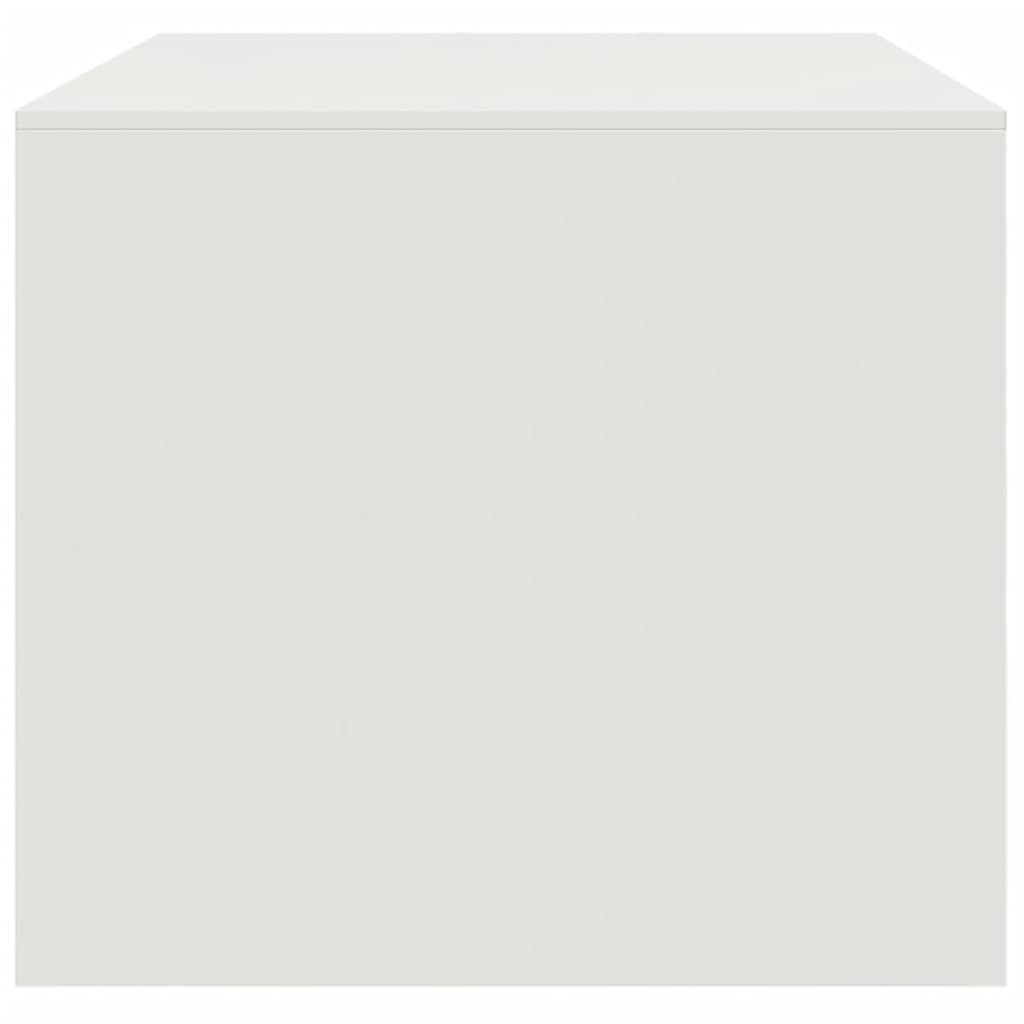 Salongbord hvit 67x50x44 cm stål