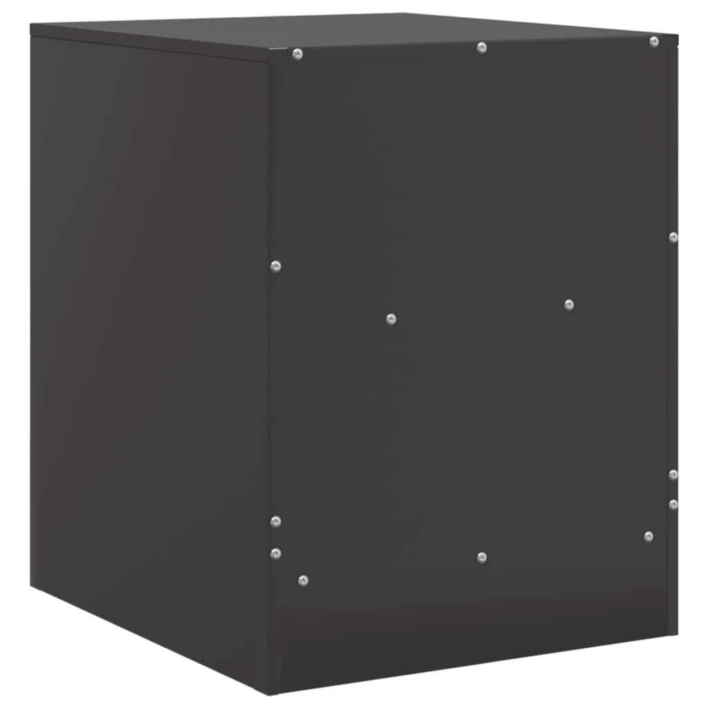 Nattbord 2 stk svart 34,5x39x44 cm stål
