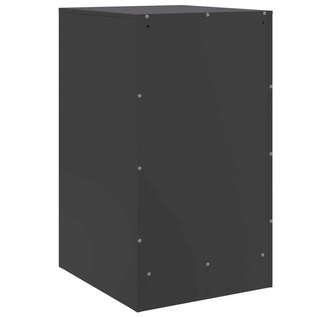 Nattbord 2 stk svart 34,5x39x62 cm stål