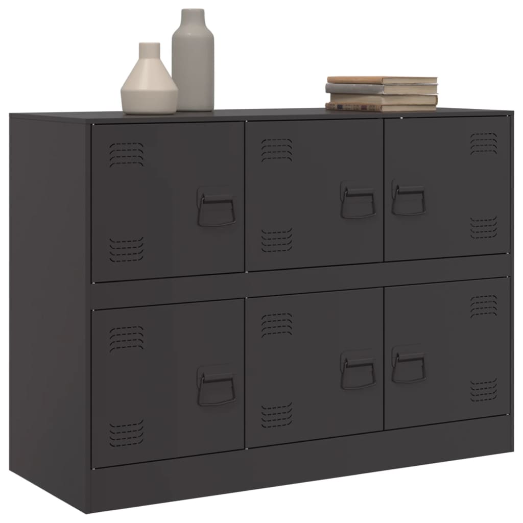 Skjenk svart 99x39x73 cm stål