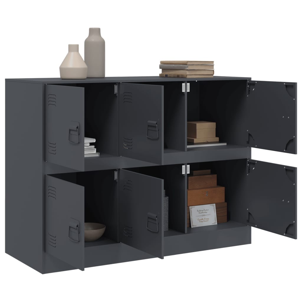 Skjenk antrasitt 99x39x73 cm stål