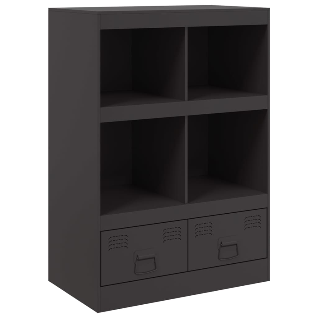 Highboard svart 67x39x95 cm stål