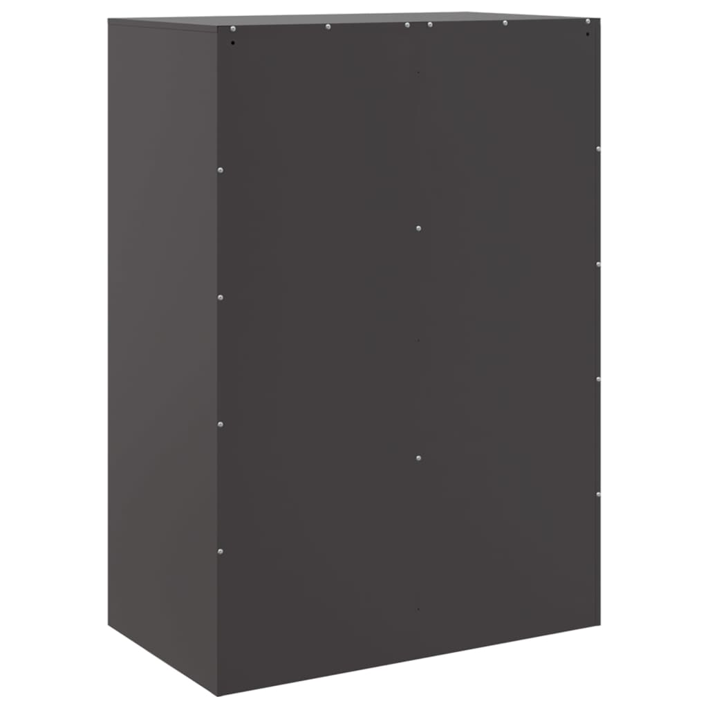Highboard svart 67x39x95 cm stål