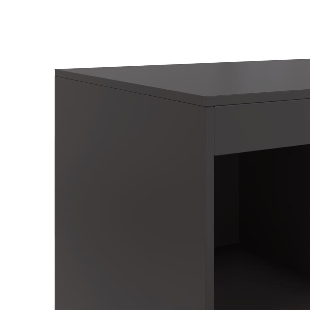 Highboard svart 67x39x95 cm stål