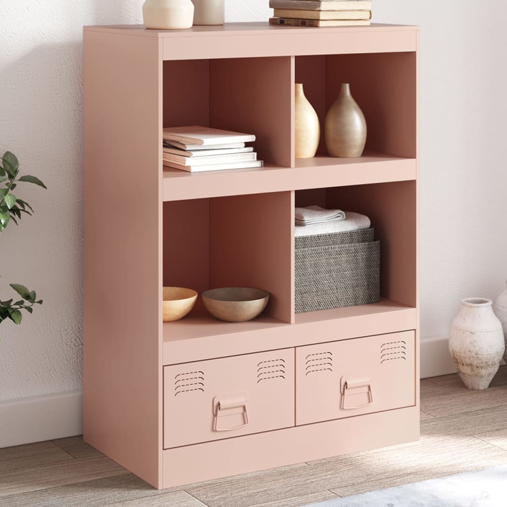 Highboard rosa 67x39x95 cm stål