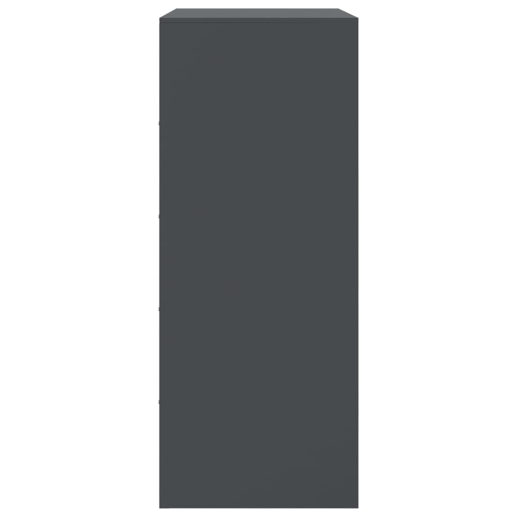 Highboard antrasitt 67x39x95 cm stål