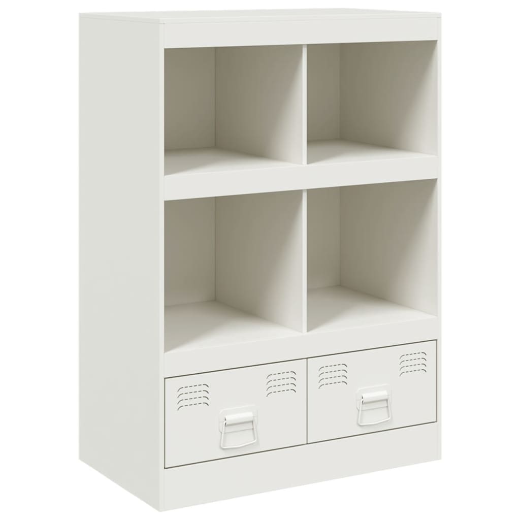 Highboard hvit 67x39x95 cm stål