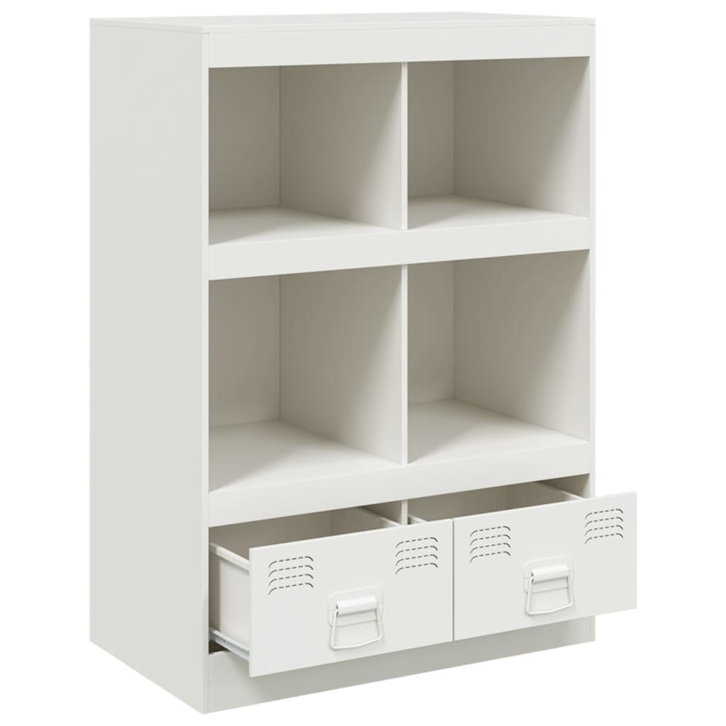 Highboard hvit 67x39x95 cm stål