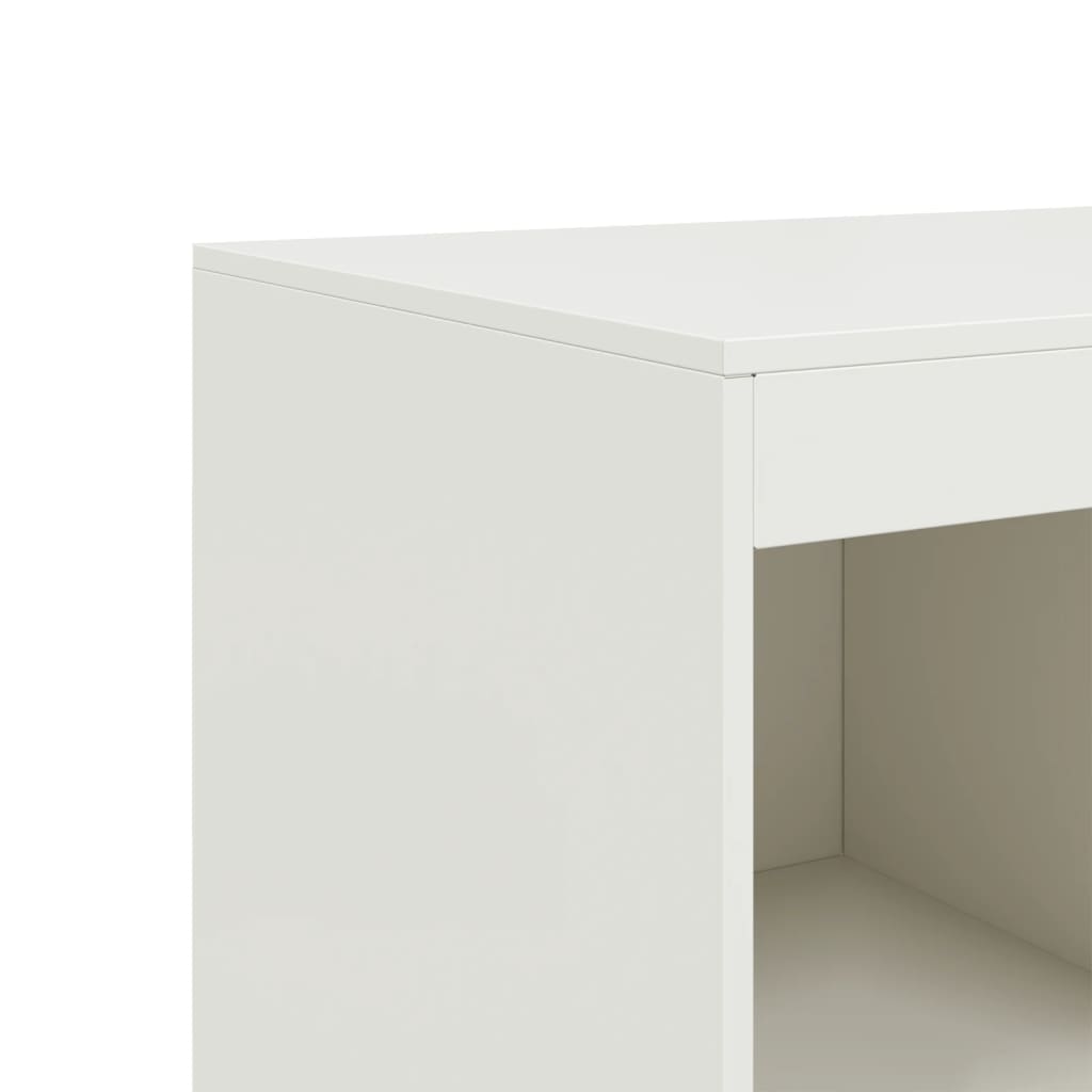 Highboard hvit 67x39x95 cm stål