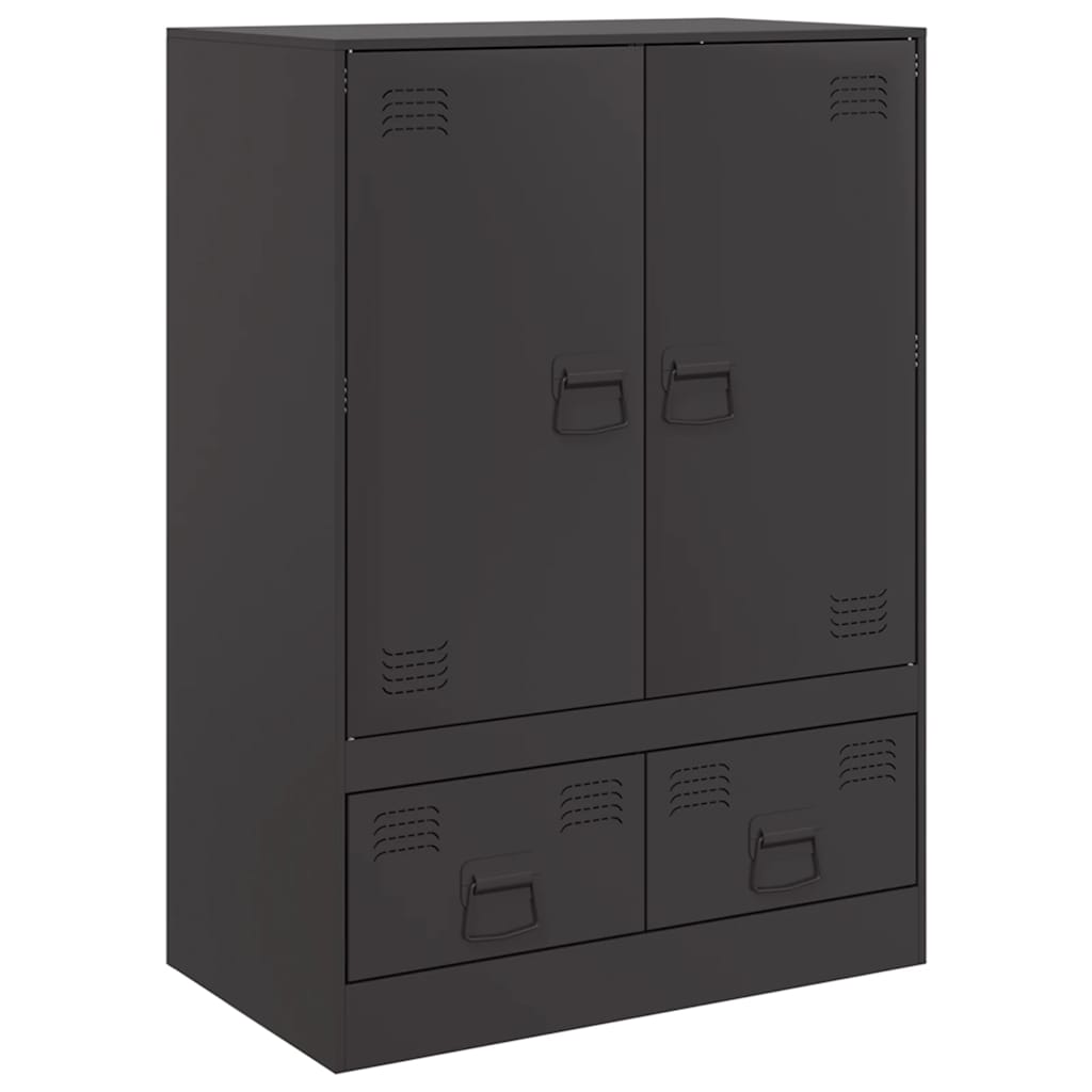 Highboard svart 67x39x95 cm stål vidaXL