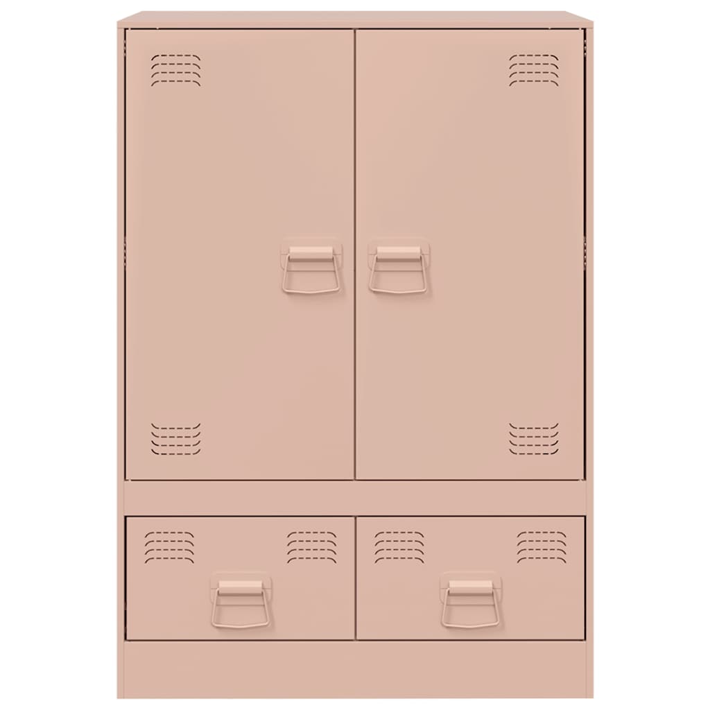 Highboard rosa 67x39x95 cm stål vidaXL