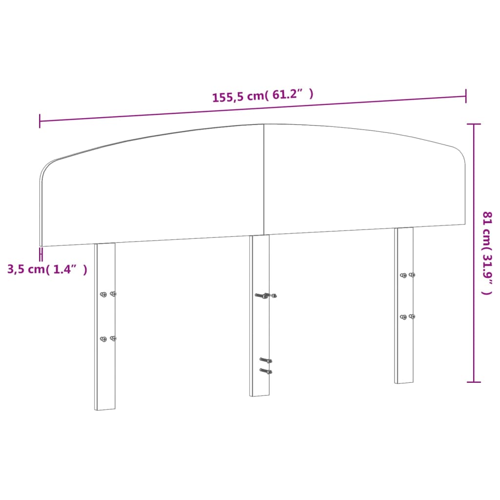 Hodegavl voksbrun 150 cm heltre furu