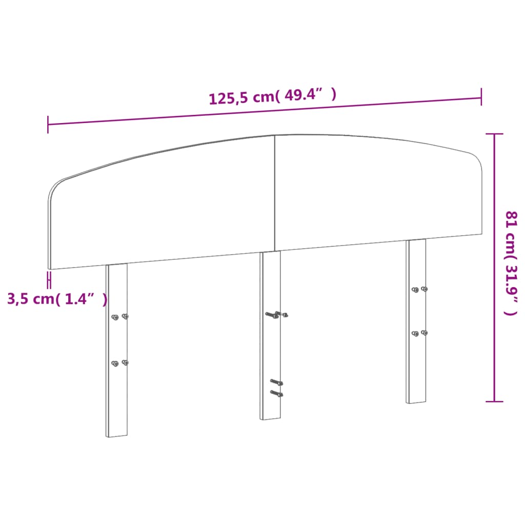 Hodegavl voksbrun 120 cm heltre furu