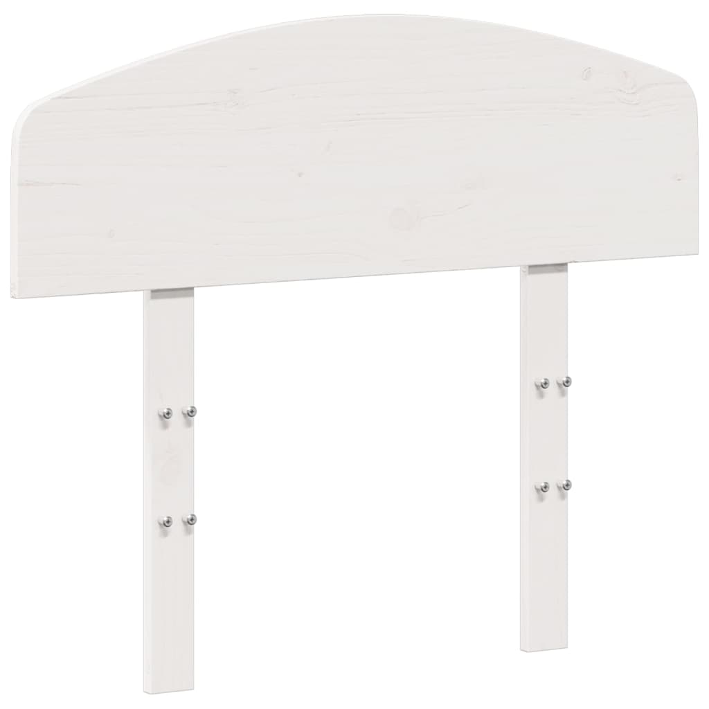 Sengegavl hvit 75 cm heltre furu