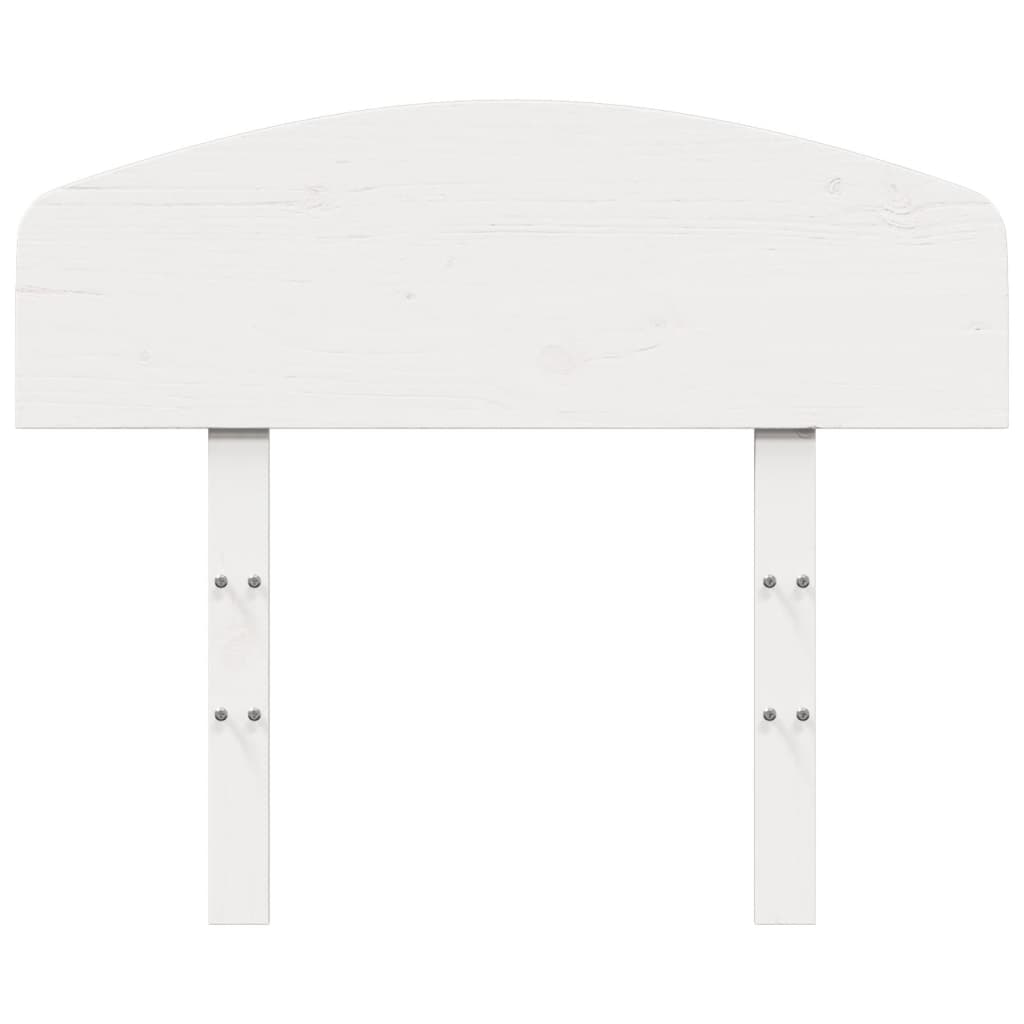 Sengegavl hvit 75 cm heltre furu