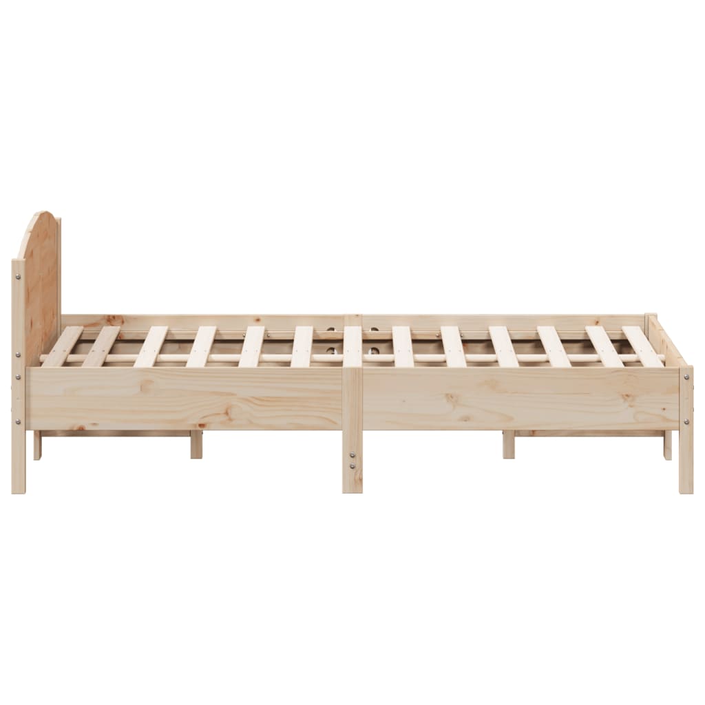 Sengeramme uten madrass hvit 135x190 cm heltre furu