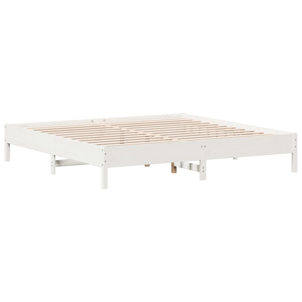 Sengeramme uten madrass hvit 180x200 cm heltre furu