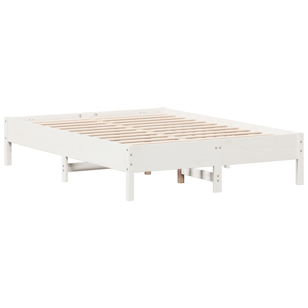 Sengeramme uten madrass hvit 135x190 cm heltre furu
