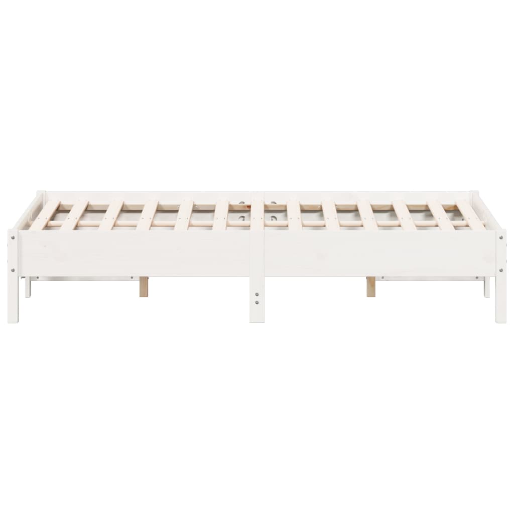 Sengeramme uten madrass hvit 135x190 cm heltre furu