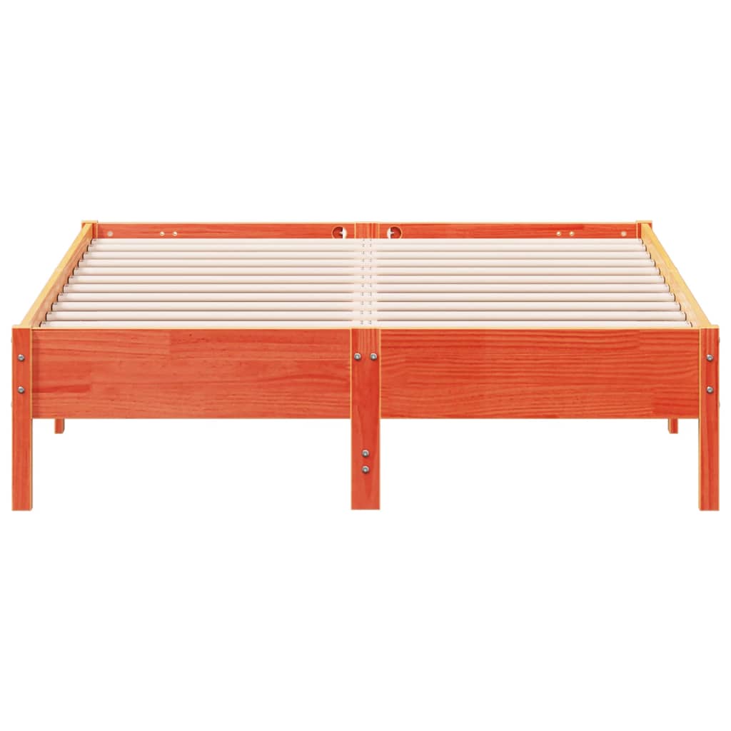 Sengeramme uten madrass brun 135x190 cm heltre furu