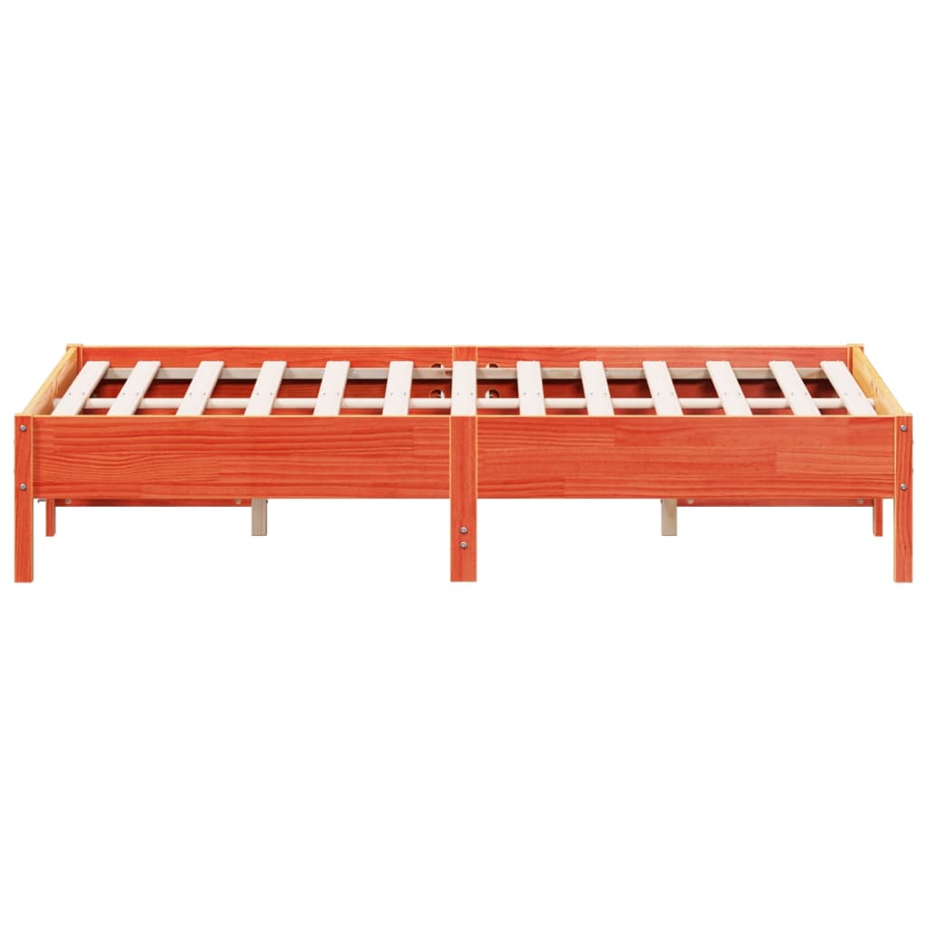 Sengeramme uten madrass brun 135x190 cm heltre furu