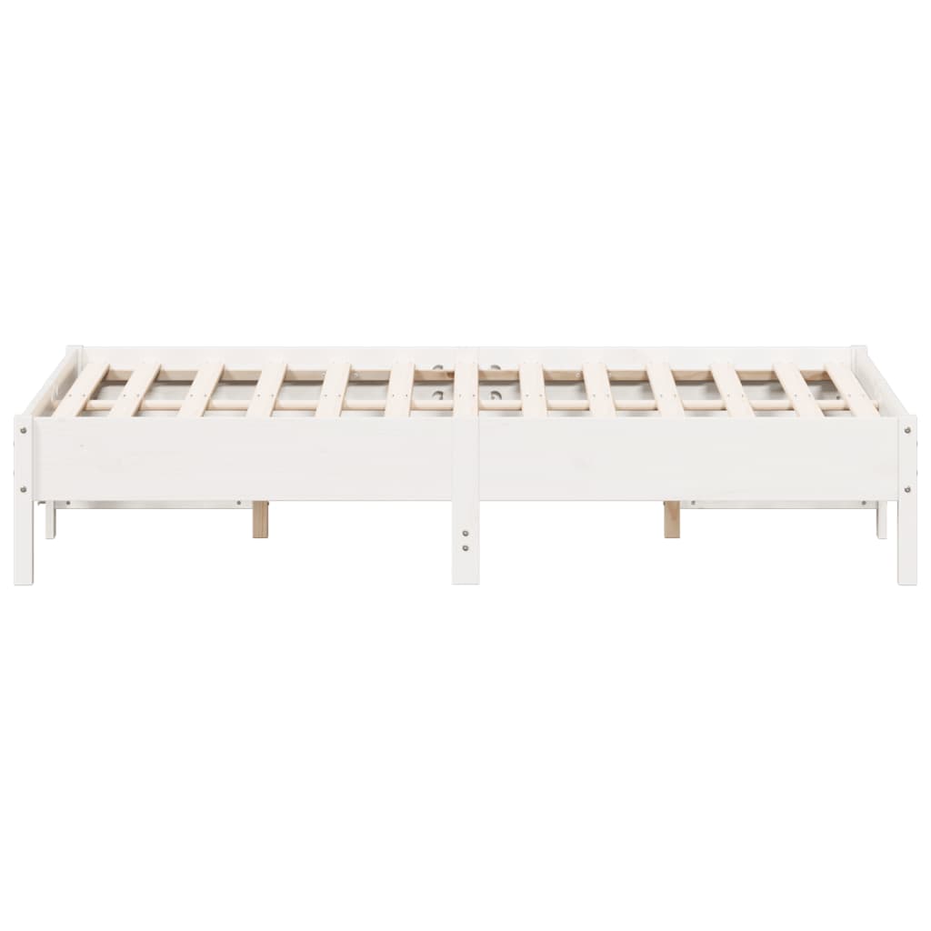 Sengeramme uten madrass hvit 120x190 cm heltre furu
