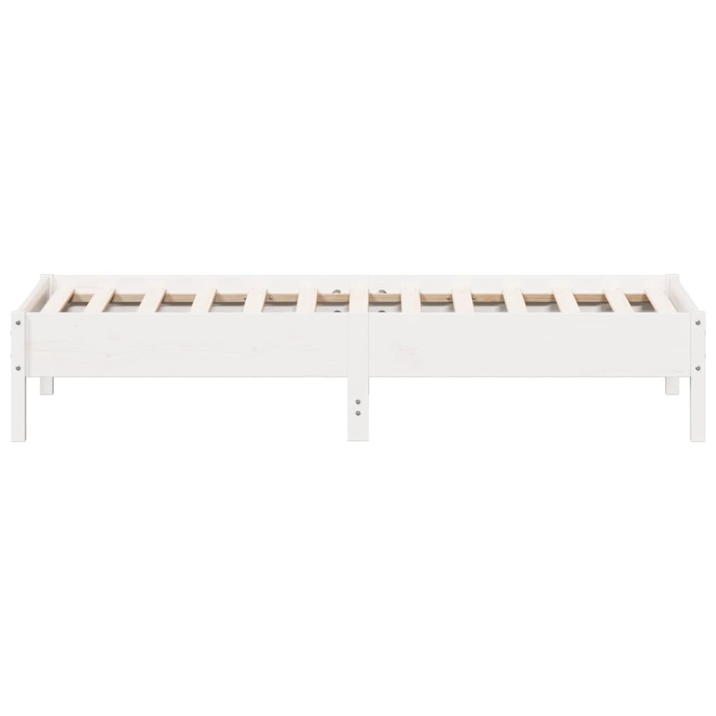 Sengeramme uten madrass hvit 75x190 cm heltre furu