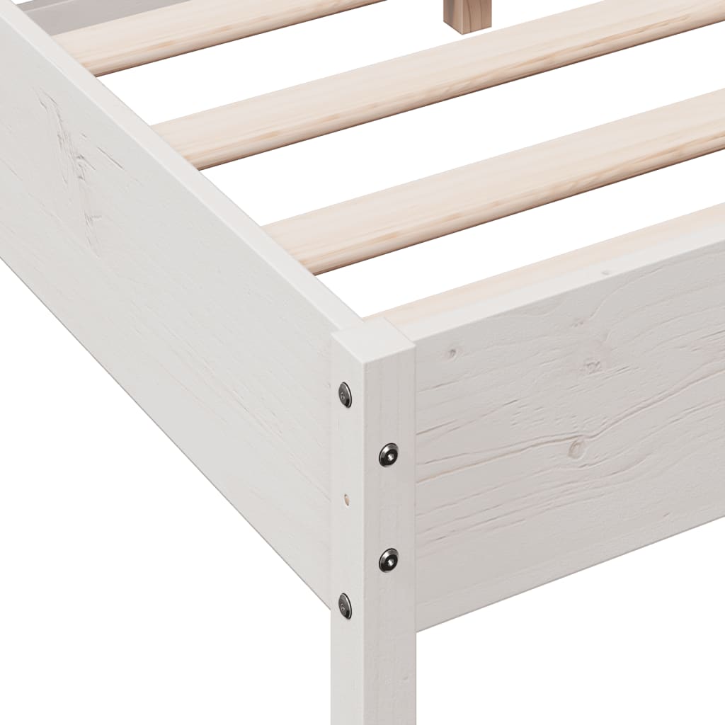 Sengeramme uten madrass hvit 160x200 cm heltre furu