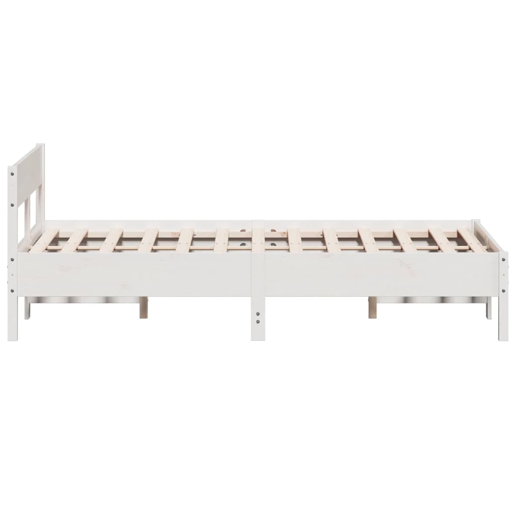 Sengeramme uten madrass hvit 135x190 cm heltre furu