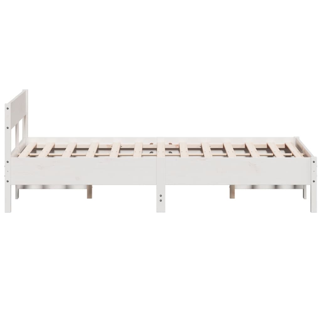 Sengeramme uten madrass hvit 120x190 cm heltre furu