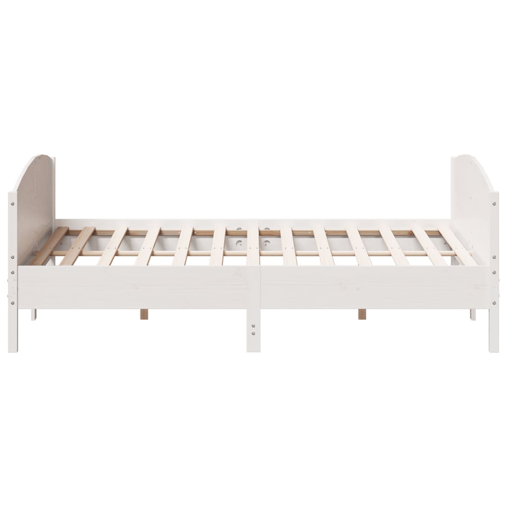 Sengeramme uten madrass hvit 180x200 cm heltre furu