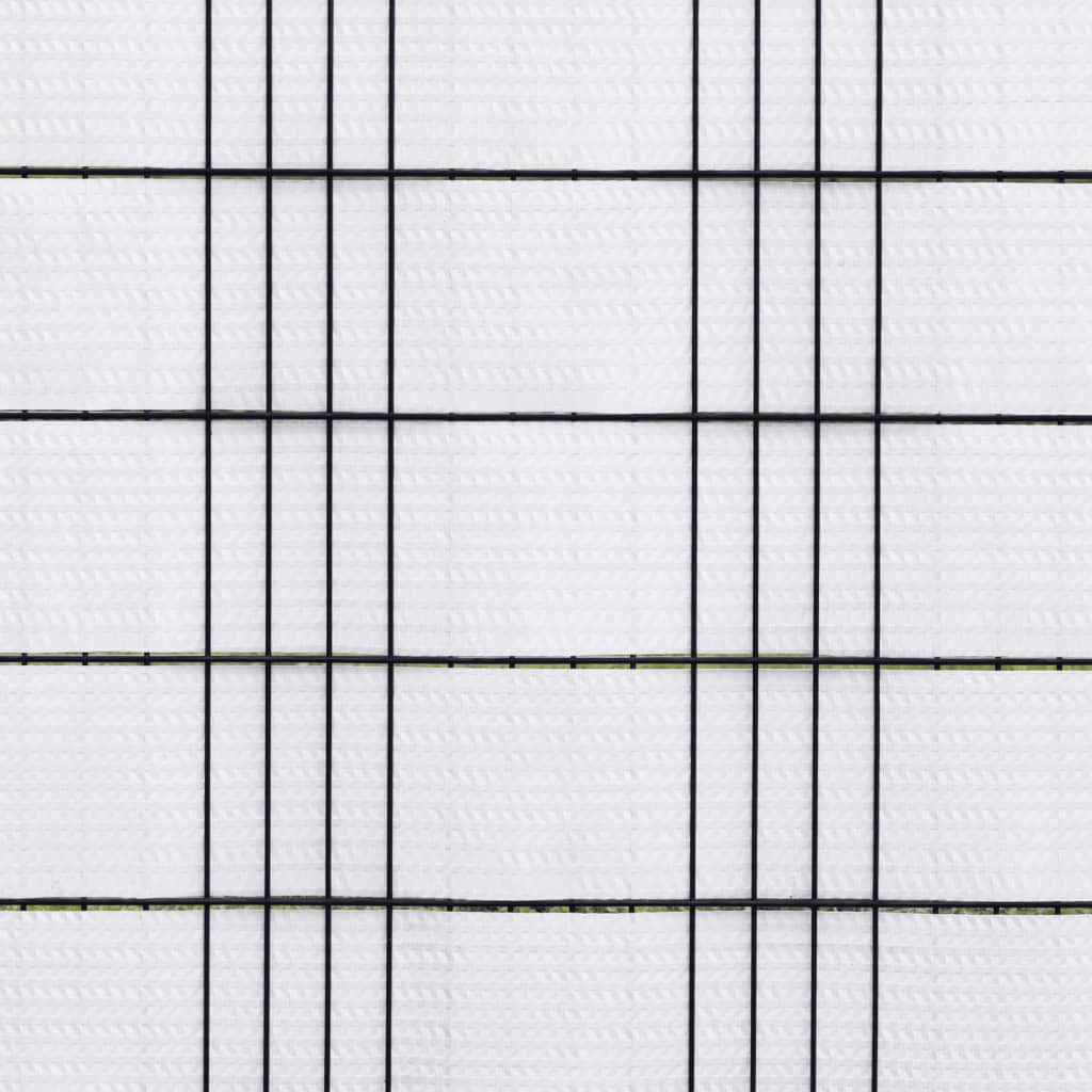 Balkongskjermer 10 stk hvit 255x19 cm polyrotting