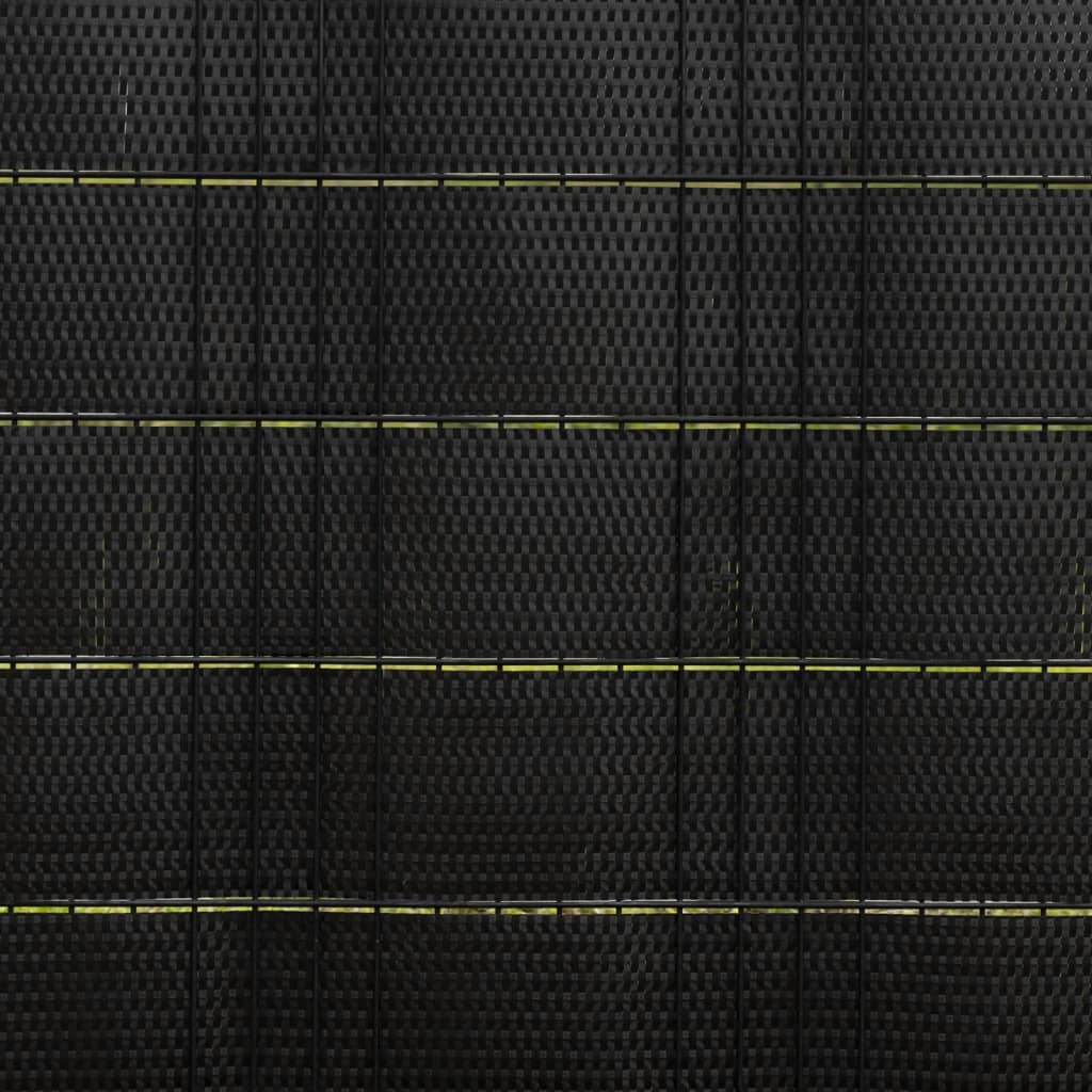 Balkongskjermer 5 stk svart 255x19 cm polyrotting
