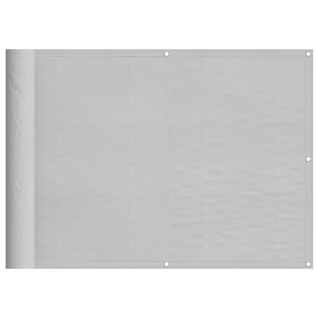 Balkongskjerm lysegrå 75x400 cm 100% polyester oxford vidaXL