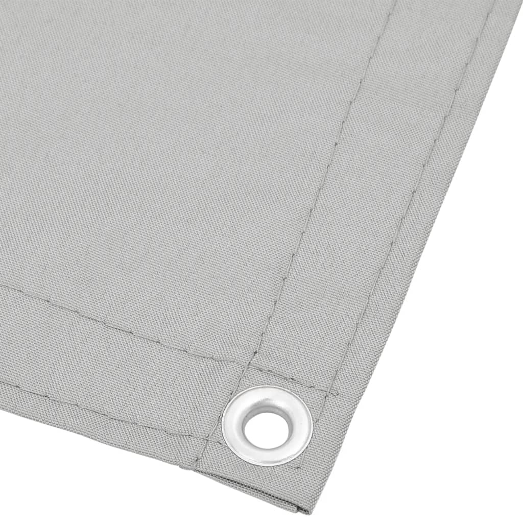 Balkongskjerm lysegrå 75x500 cm 100% polyester oxford