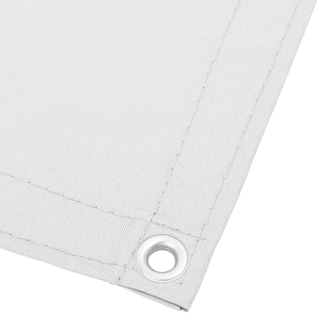 Balkongskjerm hvit 120x700 cm 100% polyester oxford