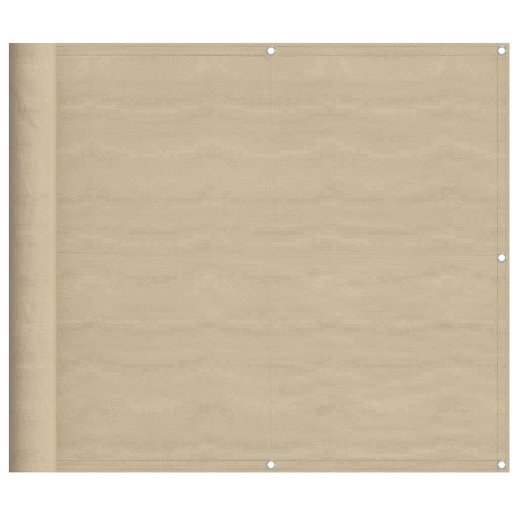 Balkongskjerm beige 90x800 cm 100% polyester oxford