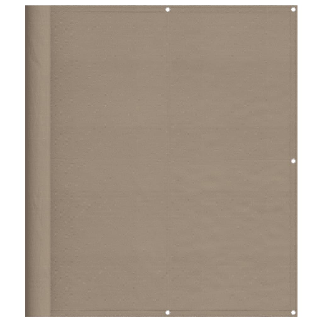 Balkongskjerm gråbrun 120x700 cm 100% polyester oxford