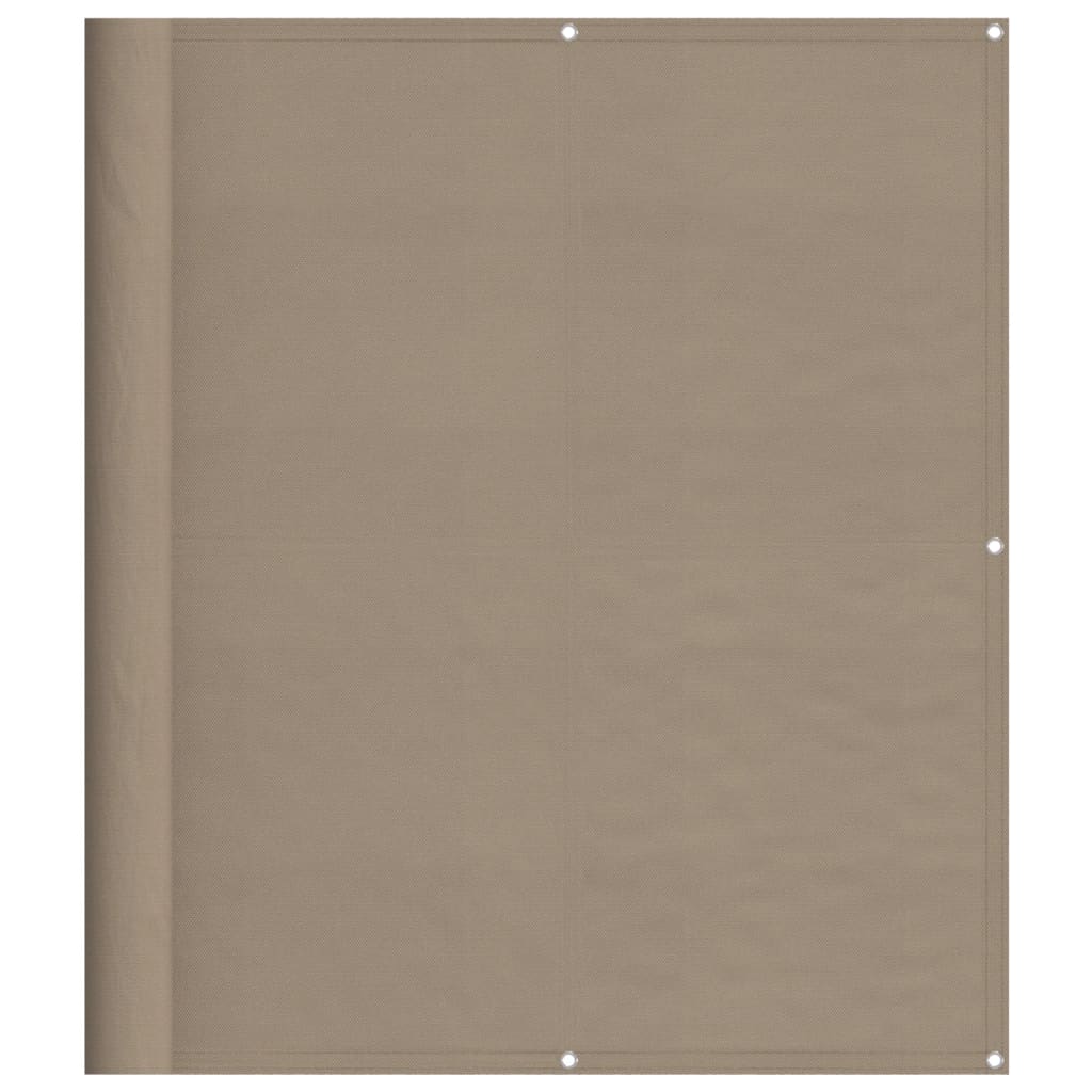 Balkongskjerm gråbrun 120x800 cm 100% polyester oxford