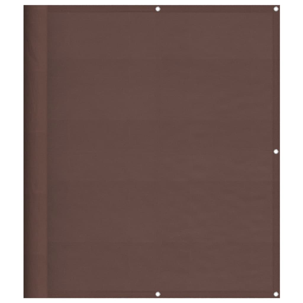 Balkongskjerm brun 120x800 cm 100% polyester oxford