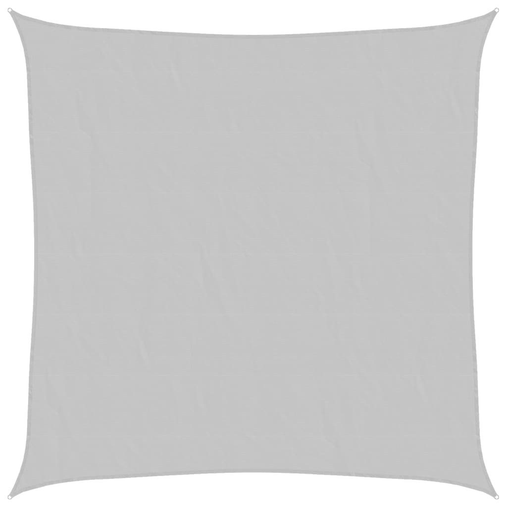 Solseil lysegrå 3x3 m 100% polyester oxford