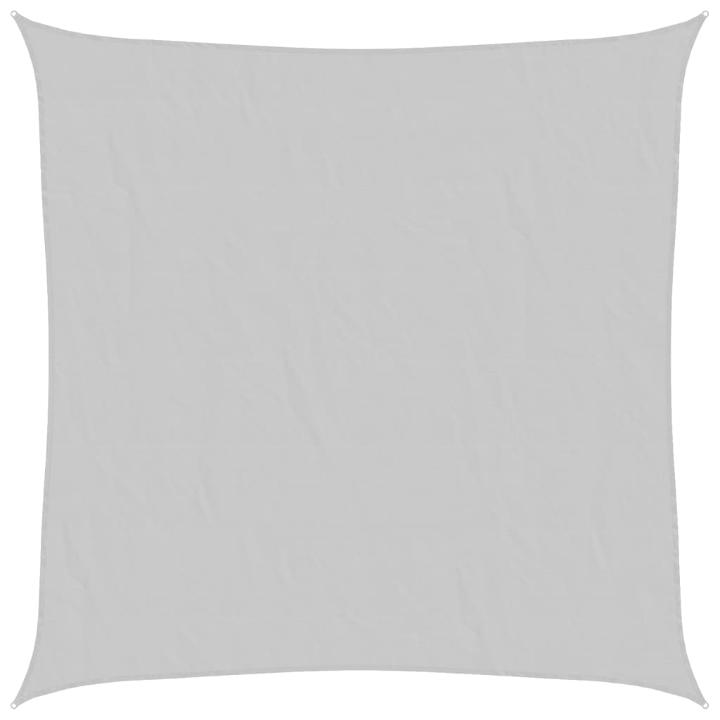 Solseil lysegrå 7x7 m 100% polyester oxford