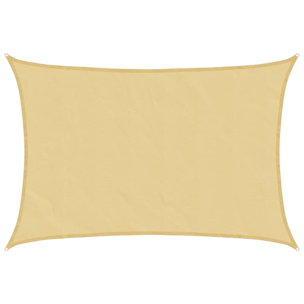 Solseil sand 3,5x2,5 m 100% polyester oxford